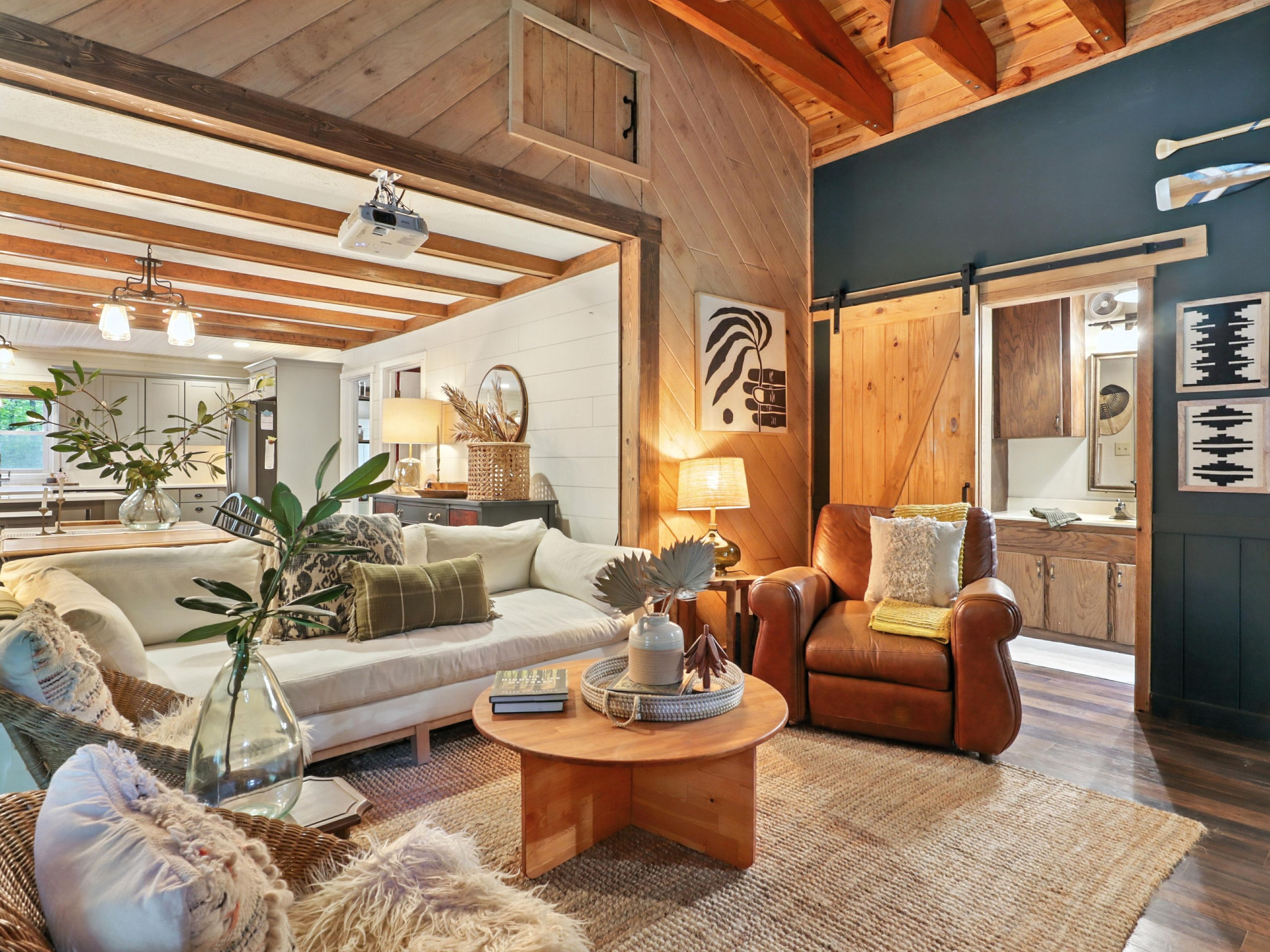 Living room of a home, professionally photographed