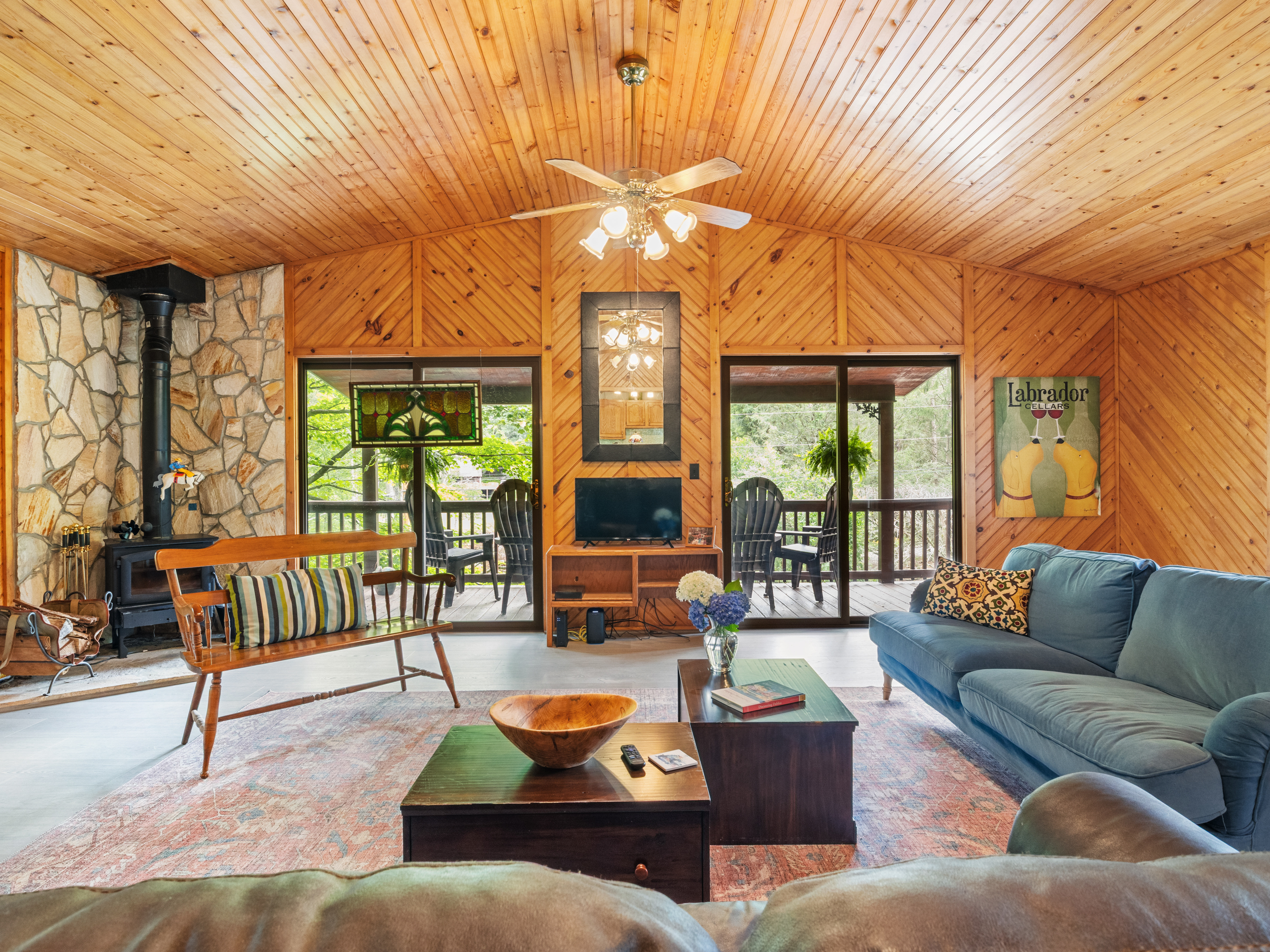 Backyard of a home, professionally photographed