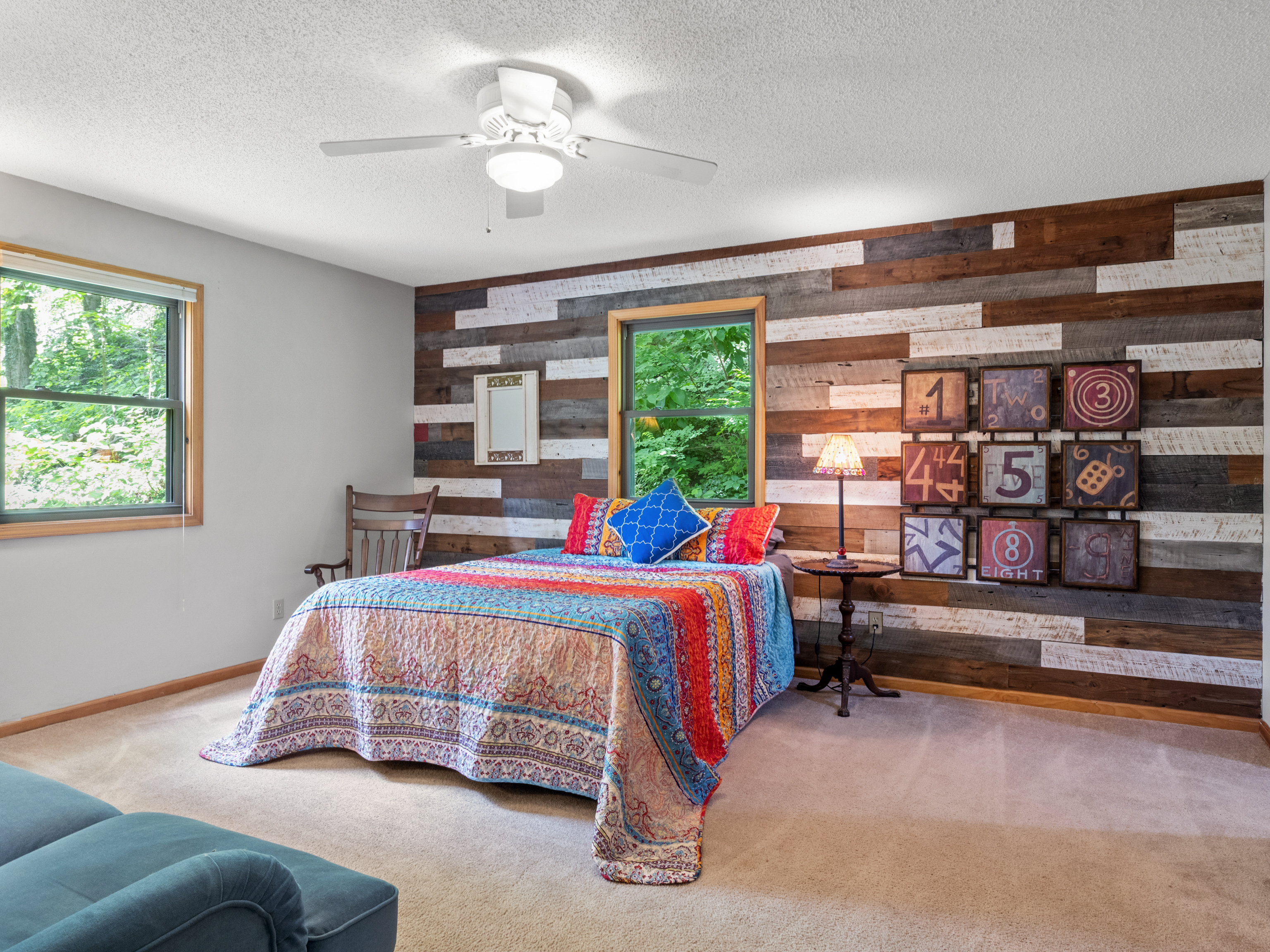 Aerial drone photo of a property